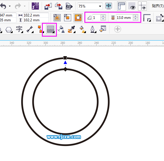 CorelDRAW制作圓形花邊