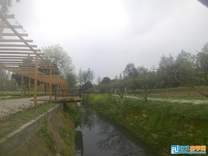 PS把風景照片調成日式油畫效果