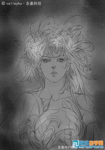 PS手繪漂亮的羽毛