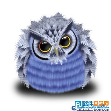 PS鼠繪貓頭鷹卡通