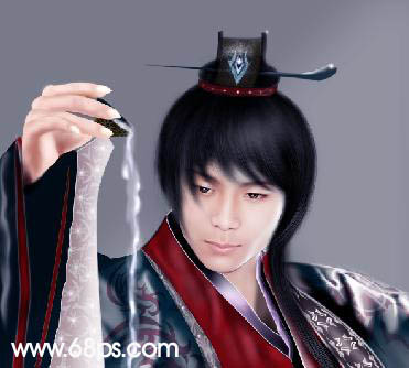 PS制繪大唐古裝美男