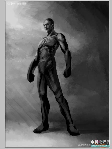 PS結合數位板繪制超酷的盔甲武士