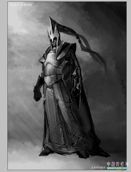 PS結合數位板繪制超酷的盔甲武士