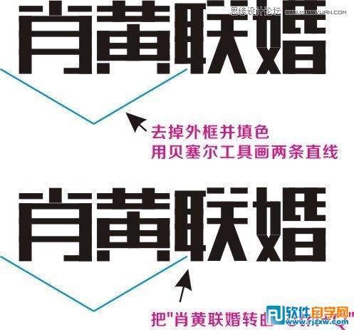 CorelDraw X7設計制作漂亮婚慶字體