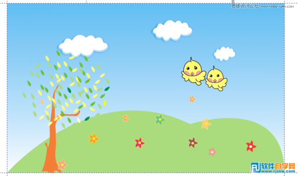 用CorelDraw X4設計卡通桌面壁紙