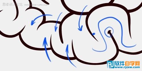 Illustrator教你怎么繪制大腦圖標