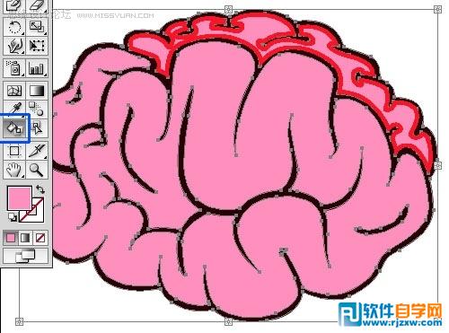 Illustrator教你怎么繪制大腦圖標