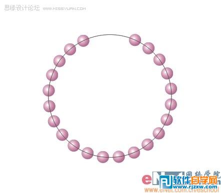怎么用Coreldraw繪制珍珠項鏈