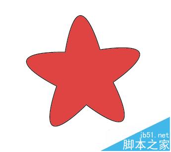 AI怎么繪制圓角的紅色五角星