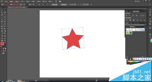 AI怎么繪制圓角的紅色五角星