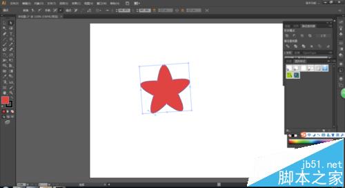 AI怎么繪制圓角的紅色五角星