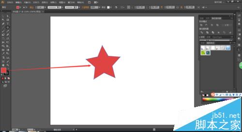 AI怎么繪制圓角的紅色五角星