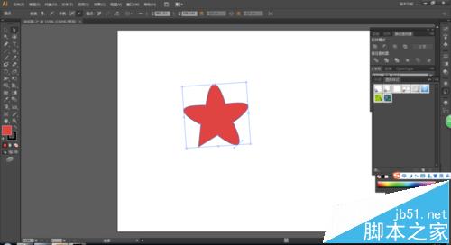 AI怎么繪制圓角的紅色五角星