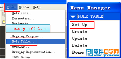 Proe工程圖中創(chuàng)建孔表