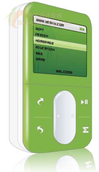 Fireworks繪制精致IPOD立體播放器