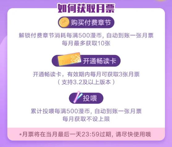 嗶哩嗶哩漫畫(huà)月票有什么用