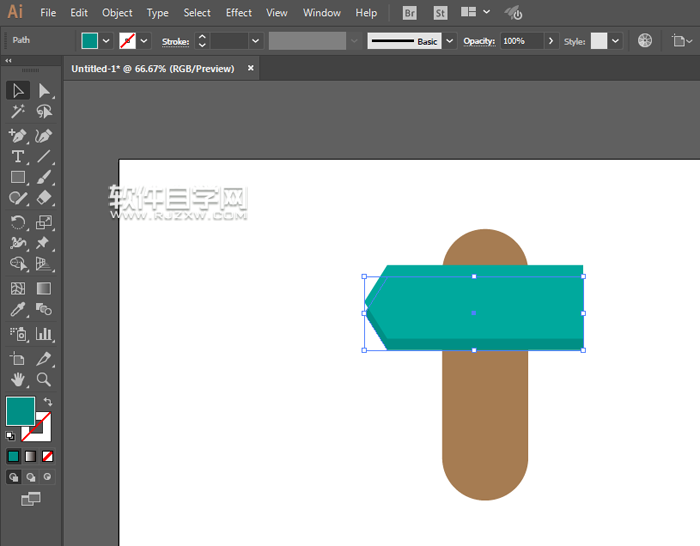 ai怎么畫方向牌標識?