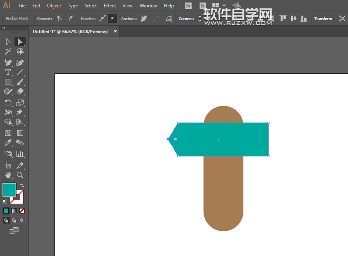 ai怎么畫方向牌標識?