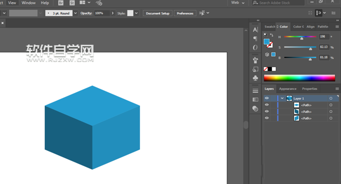 ai繪制樂高積木的方法