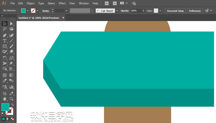 ai怎么畫方向牌標識?