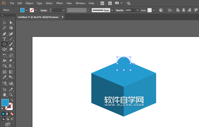 ai繪制樂高積木的方法