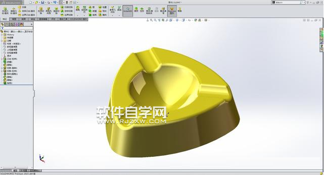 SolidWorks煙灰盒簡單建模方法