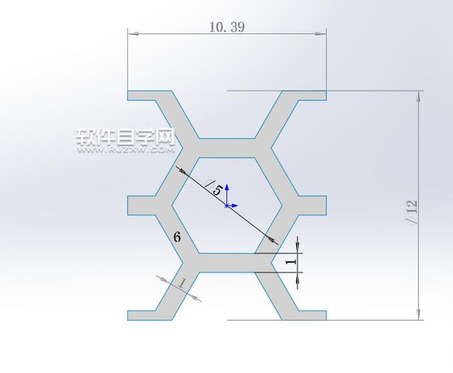 SolidWorks六邊形鏤空圓環建模的方法