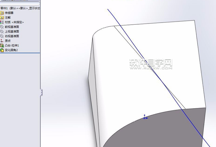 SolidWorks變半徑的圓角怎么做