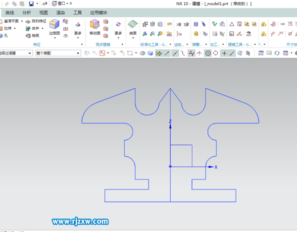 UG10.0草圖里面怎么鏡像呢?