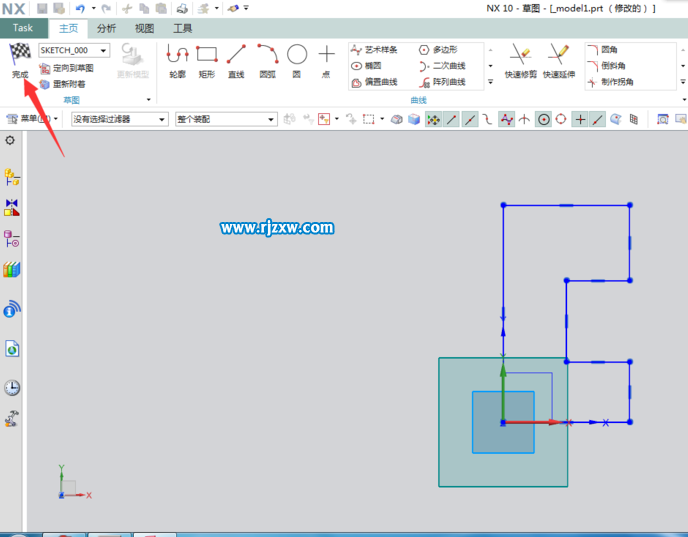怎么使用UG10的旋轉功能建模