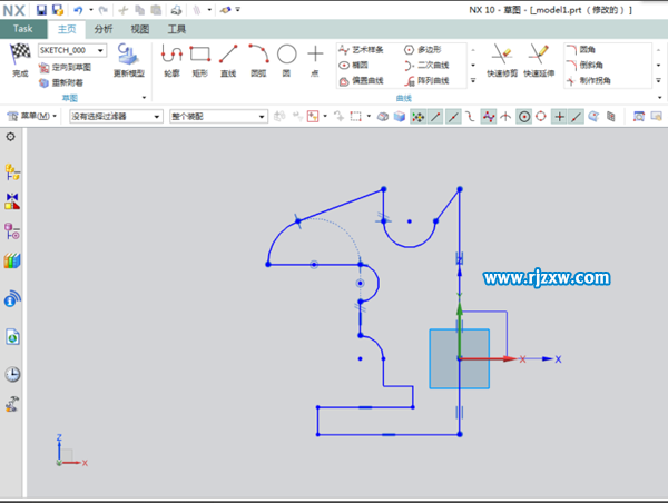 UG10.0草圖里面怎么鏡像呢?