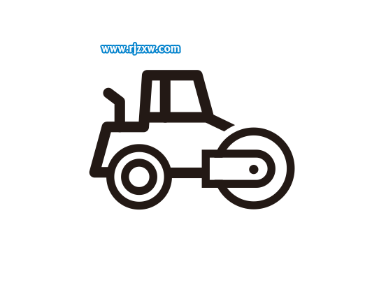 Coreldraw軟件繪制壓土機簡筆畫教程