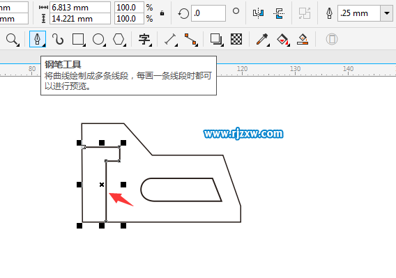 Coreldraw軟件繪制打孔機(jī)簡(jiǎn)筆畫教程