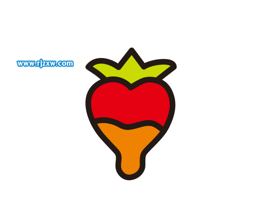 CDR智能填充繪制草莓簡(jiǎn)筆畫(huà)教程