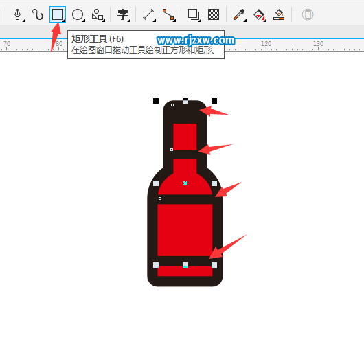 CDRX8繪制紅酒瓶簡筆畫教程