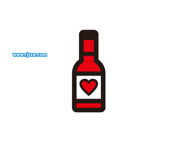 CDRX8繪制紅酒瓶簡筆畫教程