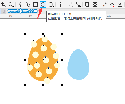 用CDR繪制彩蛋簡筆畫的方法