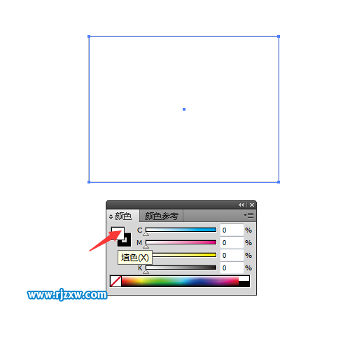 怎么給Ai圖形設置100%的青色