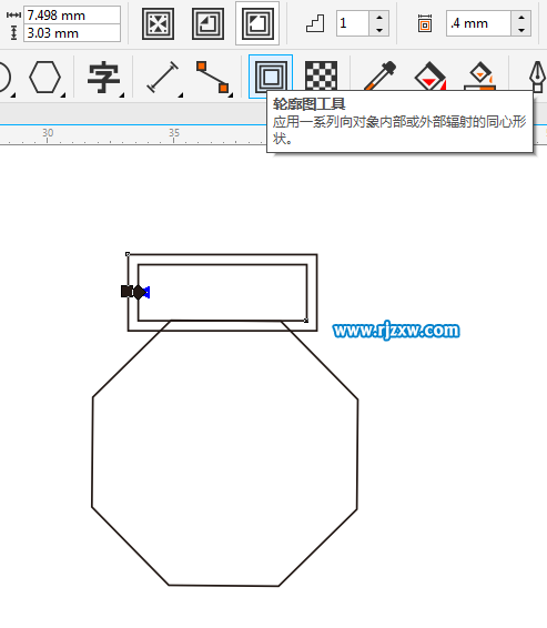 CDRX8設計八邊旋轉MONEY圖標教程