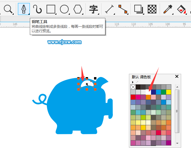 CDRX8設計存錢罐豬的標志