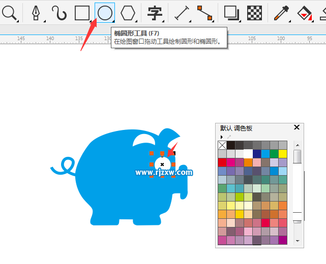 CDRX8設計存錢罐豬的標志