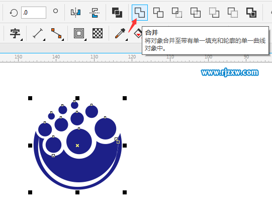 CDRX8制作以圓形為主題的MONEY標志