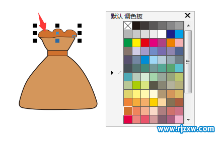 CDRX8制作錢(qián)袋標(biāo)志的方法