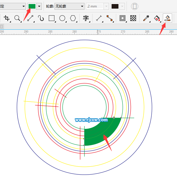 CDRX8制作360度旋轉標志的方法