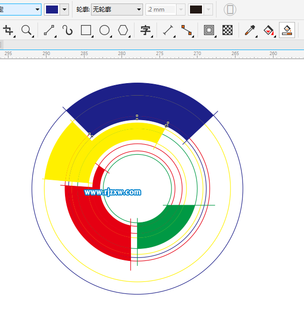 CDRX8制作360度旋轉標志的方法