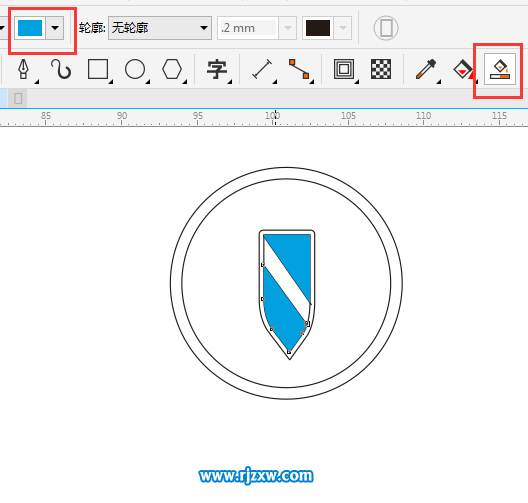 CDRX8設計別克標志圖文教程