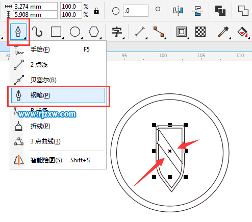 CDRX8設計別克標志圖文教程
