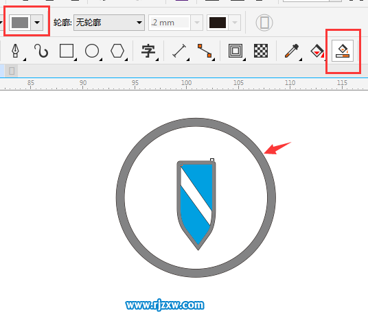 CDRX8設計別克標志圖文教程