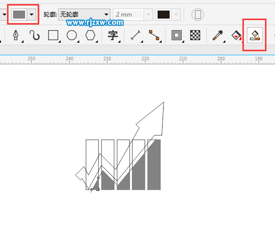 CDRX8制作股票上漲圖標(biāo)設(shè)計(jì)教程