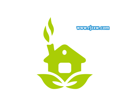 CDR繪制一個環保主題的房子圖標
